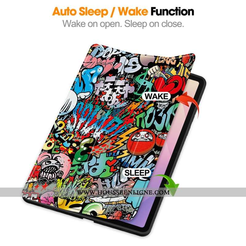 Smart Case Samsung Galaxy Tab S11 Porte-Stylet Graffiti