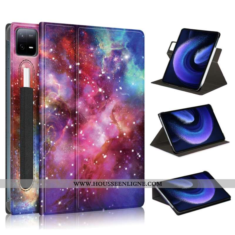 Smart Case Xiaomi Pad 6 Pro Rotative Porte-Stylet Galaxie