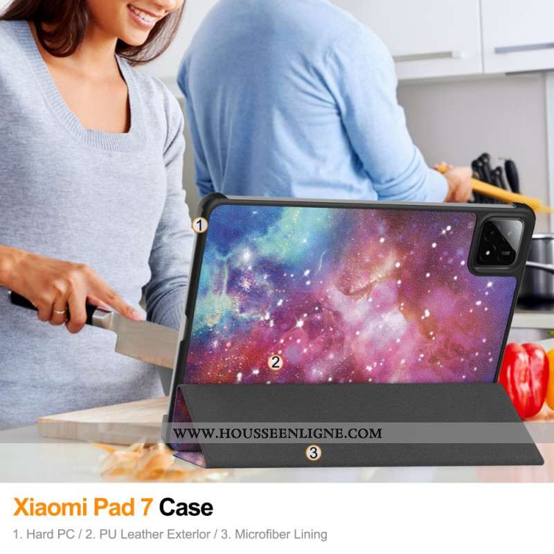 Smart Case Xiaomi Pad 7 / Pad 7 Pro Motif Galaxie