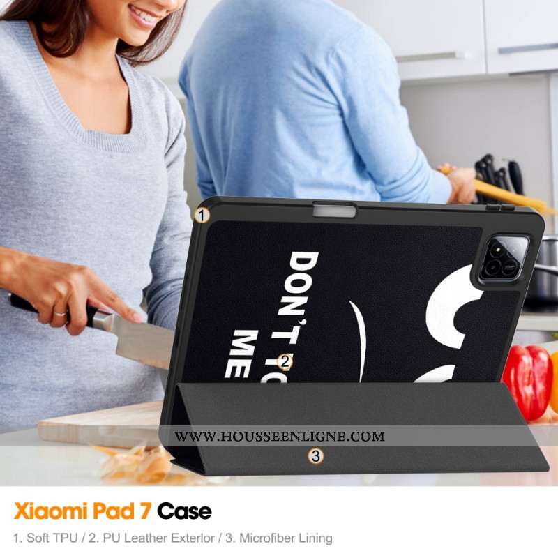 Smart Case Xiaomi Pad 7 / Pad 7 Pro Porte-Stylet Don't Touch Me