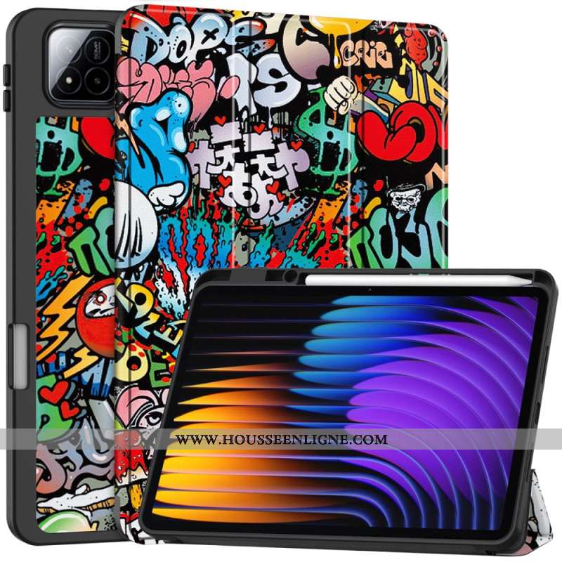 Smart Case Xiaomi Pad 7 / Pad 7 Pro Porte-Stylet Graffiti