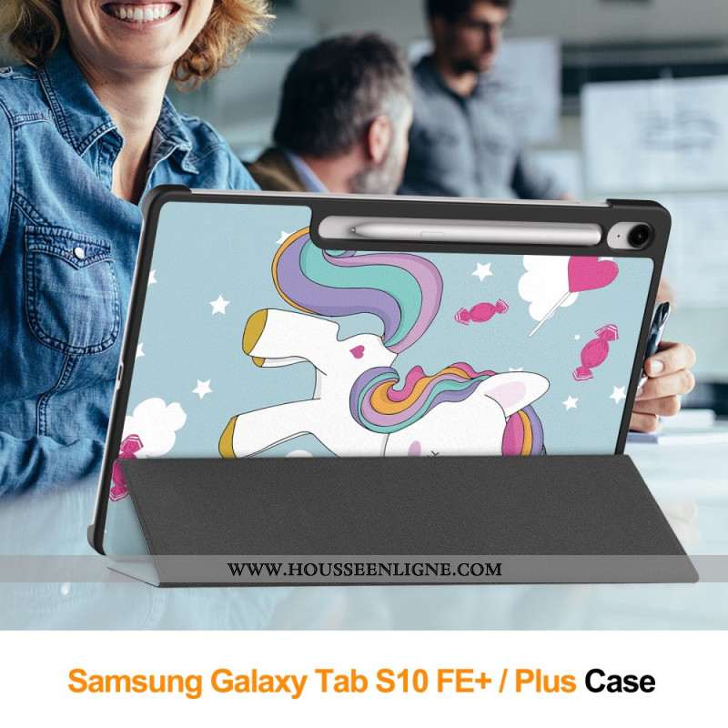 Smart CaseSamsung Galaxy Tab S10 FE Plus Licorne
