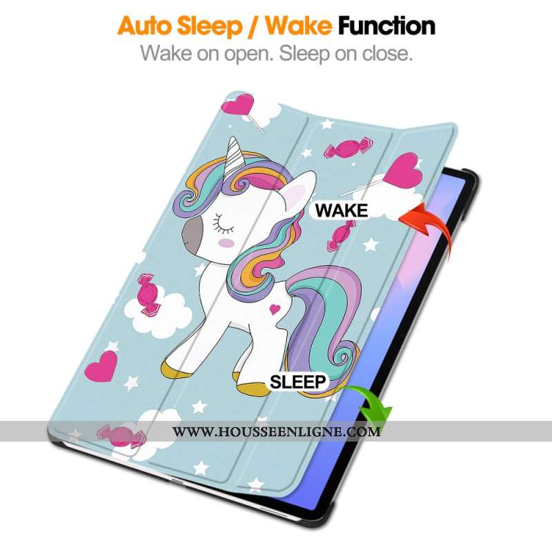 Smart CaseSamsung Galaxy Tab S10 FE Plus Licorne
