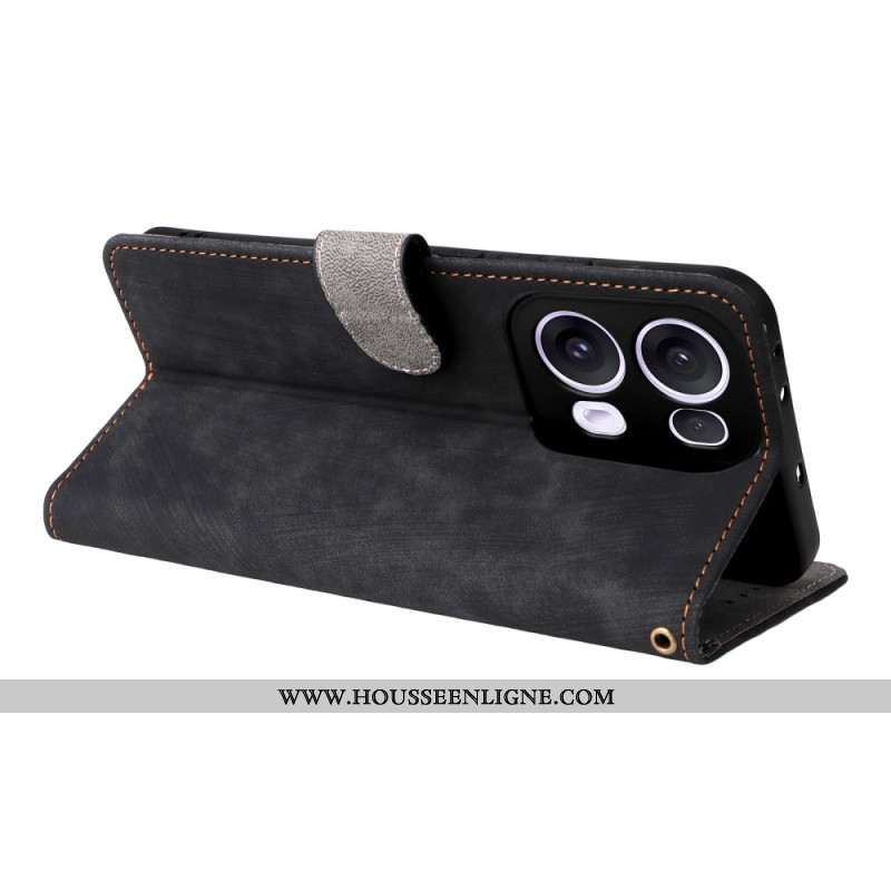 ousse Oppo Reno 13 Pro 5G Effet Daim RFID à Lanière