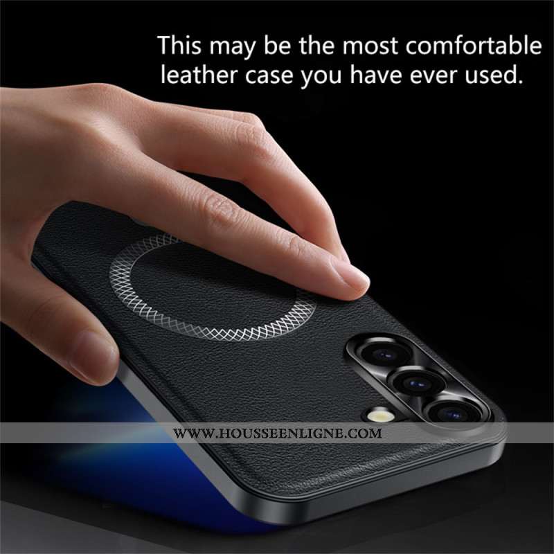 pour Samsung Galaxy S26 Cadre Métal pour Objectif Effet Cuir