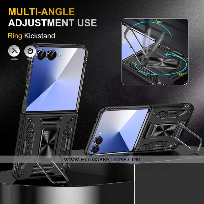 pour Samsung Galaxy Z Flip 7 Ultra Résistante Support et Protection d'Objectif