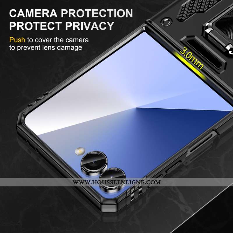 pour Samsung Galaxy Z Flip 7 Ultra Résistante Support et Protection d'Objectif