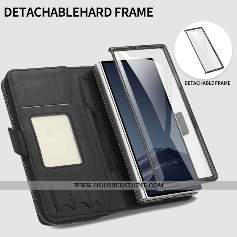 tui Samsung Galaxy Z Fold 7 Pochette Zippée et Sangle