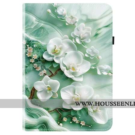 Étui Samsung Galaxy Tab S10 FE Plus Fleurs de Jade