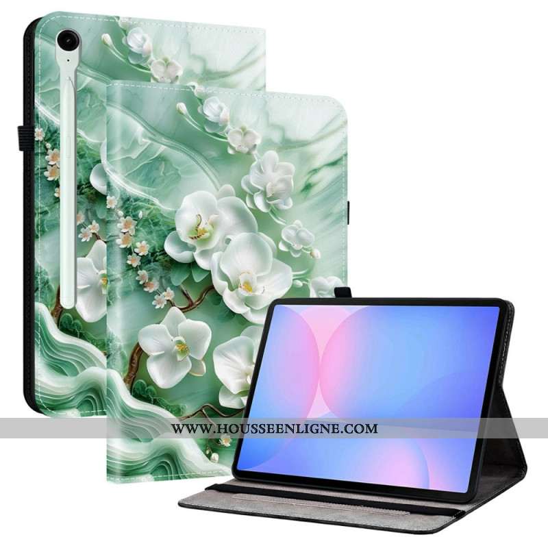Étui Samsung Galaxy Tab S10 FE Plus Fleurs de Jade