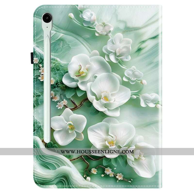 Étui Samsung Galaxy Tab S10 FE Plus Fleurs de Jade
