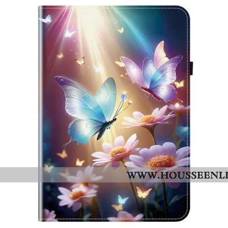 Étui Samsung Galaxy Tab S10 FE Plus Papillons Lumineux