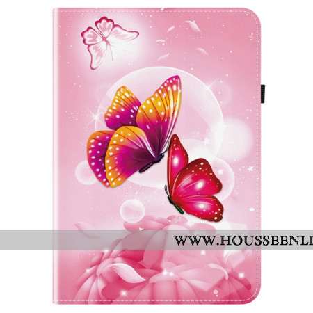 Étui Samsung Galaxy Tab S10 FE Plus Papillons Roses