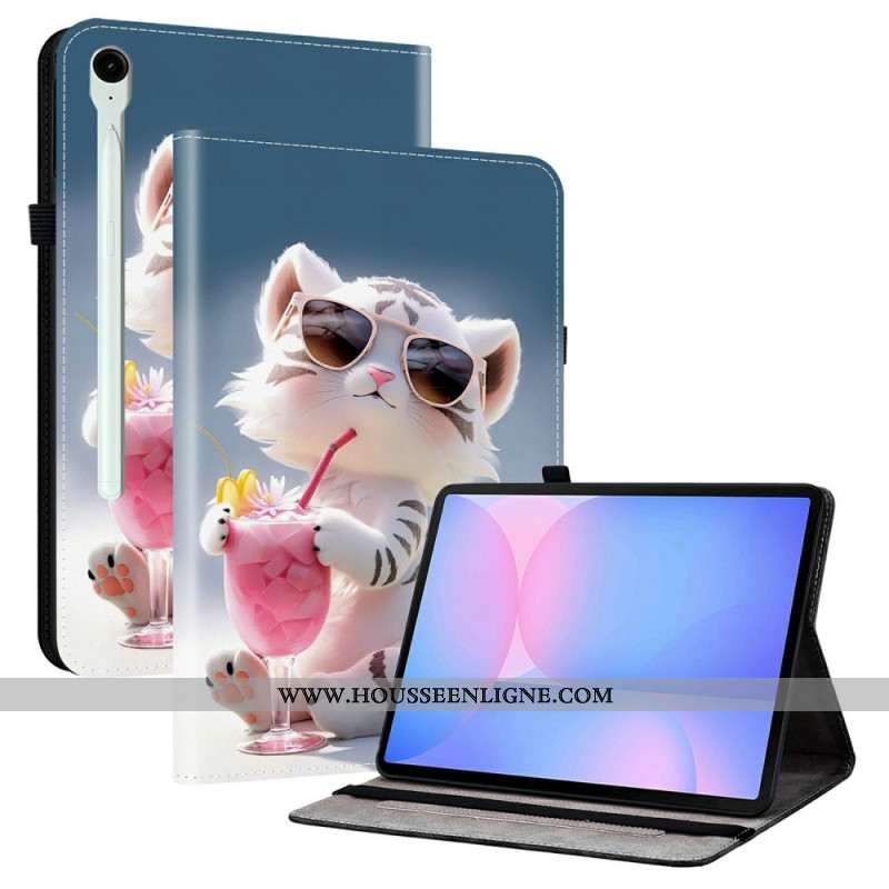 Étui Samsung Galaxy Tab S10 FE Plus Tigre Cartoon