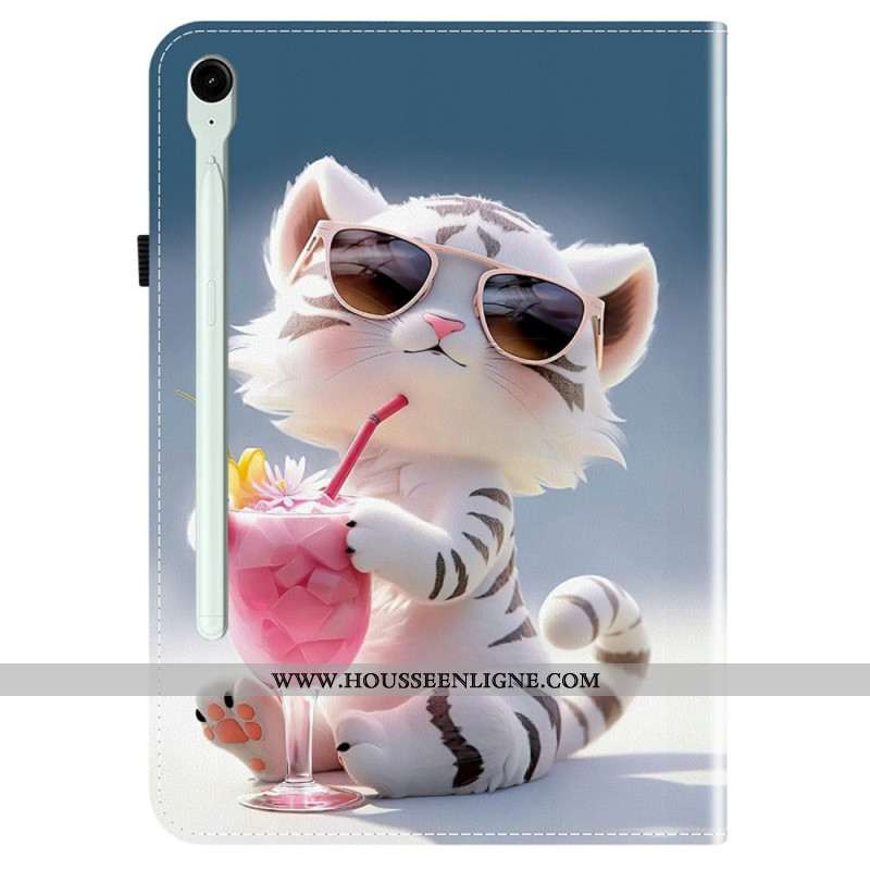 Étui Samsung Galaxy Tab S10 FE Plus Tigre Cartoon