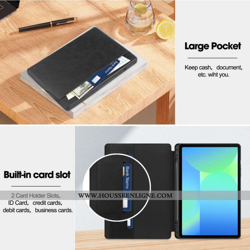 Étui Samsung Galaxy Tab S10 FE / S9 FE Effet Cuir