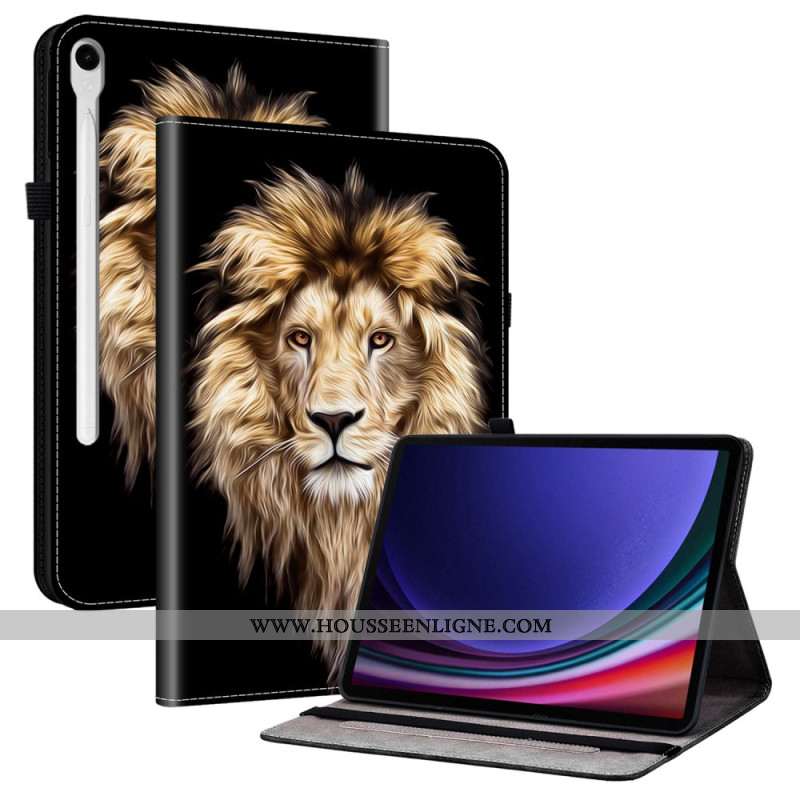 Étui Samsung Galaxy Tab S10 FE / S9 FE / S9 Motif Tête de Lion