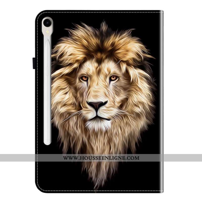 Étui Samsung Galaxy Tab S10 FE / S9 FE / S9 Motif Tête de Lion