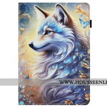 Étui Samsung Galaxy Tab S10 FE / S9 / S9 FE Loup Blanc