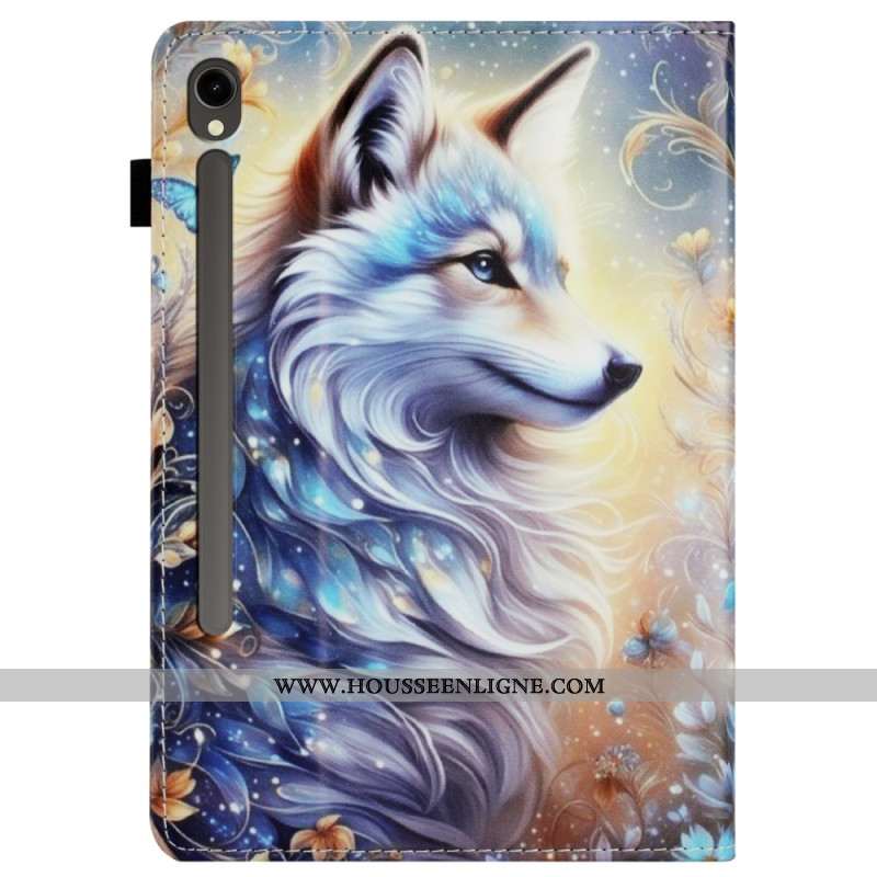 Étui Samsung Galaxy Tab S10 FE / S9 / S9 FE Loup Blanc