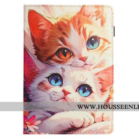 Étui Samsung Galaxy Tab S10 FE / S9 / S9 FE Motif Deux Chats