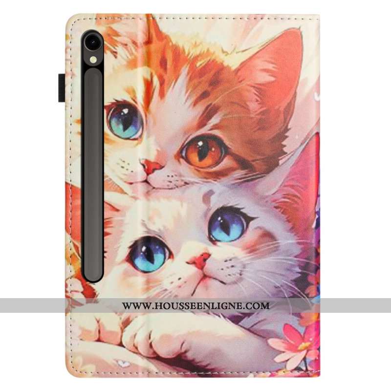 Étui Samsung Galaxy Tab S10 FE / S9 / S9 FE Motif Deux Chats