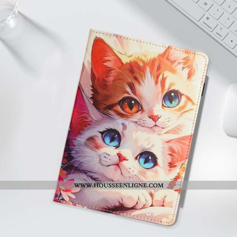 Étui Samsung Galaxy Tab S10 FE / S9 / S9 FE Motif Deux Chats