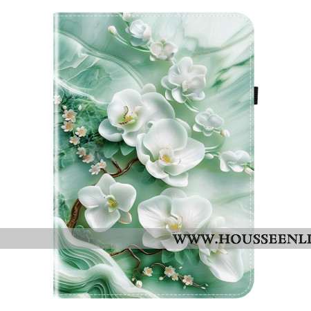 Étui Samsung Galaxy Tab S10 FE / S9 / S9 FE Motif Fleur de Jade