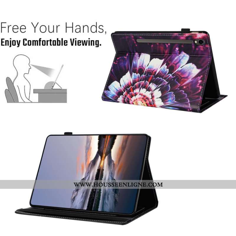 Étui Samsung Galaxy Tab S10 FE / S9 / S9 FE Motif Floral