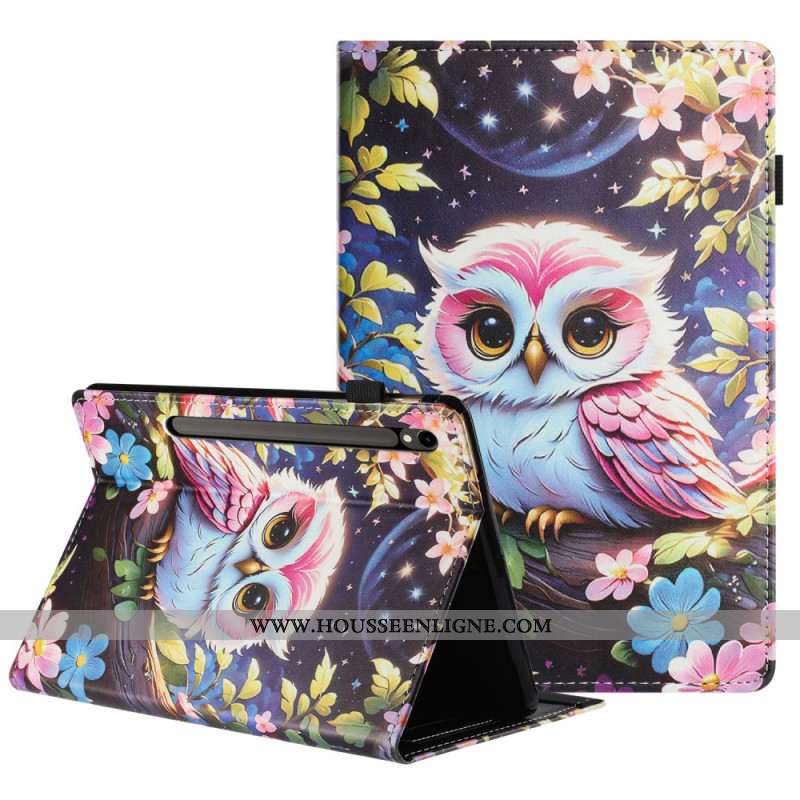 Étui Samsung Galaxy Tab S10 FE / S9 / S9 FE Motif Hibou
