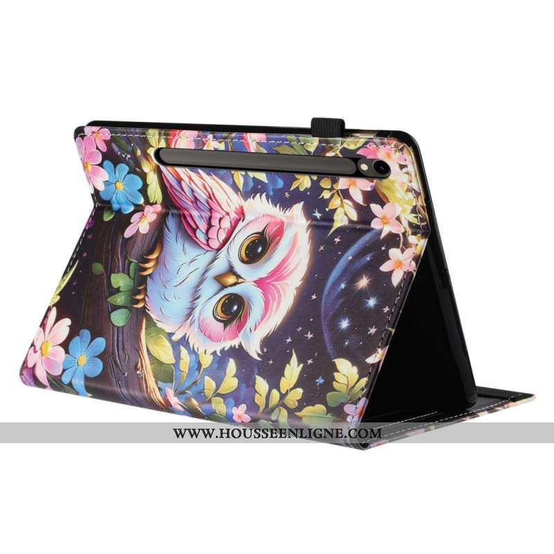 Étui Samsung Galaxy Tab S10 FE / S9 / S9 FE Motif Hibou