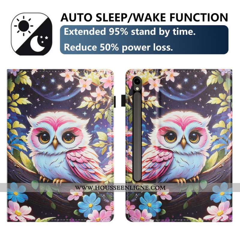 Étui Samsung Galaxy Tab S10 FE / S9 / S9 FE Motif Hibou