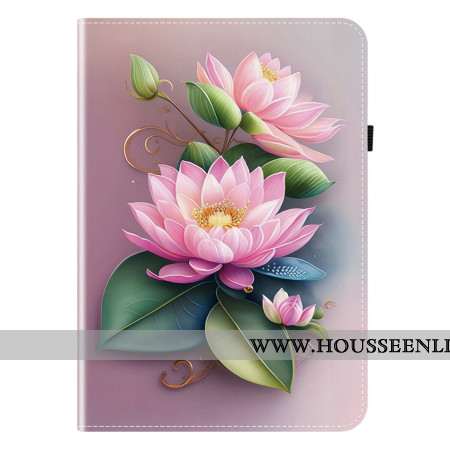 Étui Samsung Galaxy Tab S10 FE / S9 / S9 FE Motif Lotus