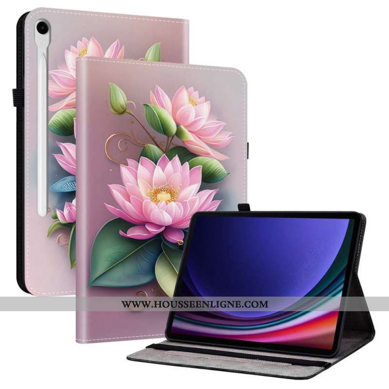 Étui Samsung Galaxy Tab S10 FE / S9 / S9 FE Motif Lotus