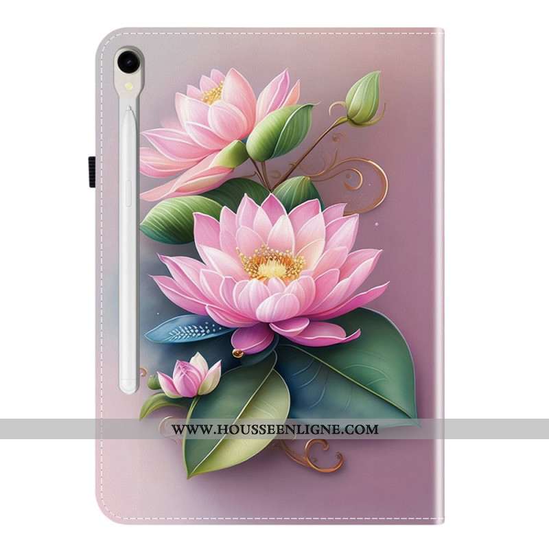 Étui Samsung Galaxy Tab S10 FE / S9 / S9 FE Motif Lotus