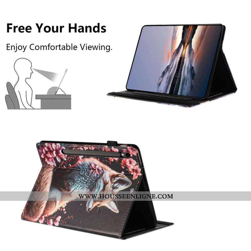 Étui Samsung Galaxy Tab S10 FE / S9 / S9 FE Motif Renard