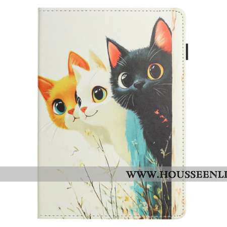 Étui Samsung Galaxy Tab S10 FE / S9 / S9 FE Motif Trois Chats
