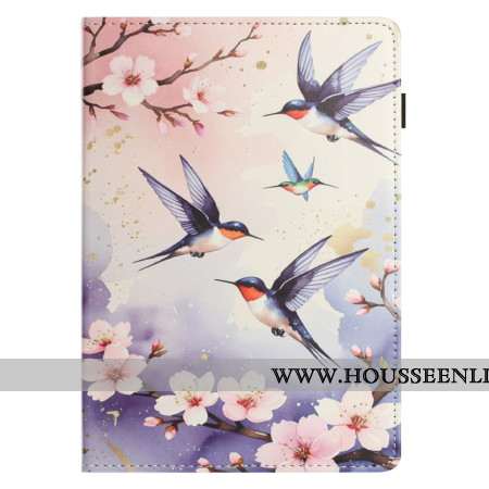 Étui Samsung Galaxy Tab S10 FE / S9 / S9 FE Oiseaux