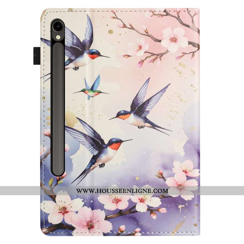 Étui Samsung Galaxy Tab S10 FE / S9 / S9 FE Oiseaux