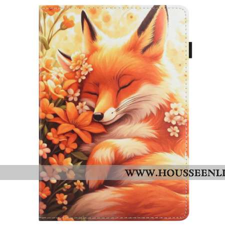 Étui Samsung Galaxy Tab S10 FE / S9 / S9 FE Renard fleuri