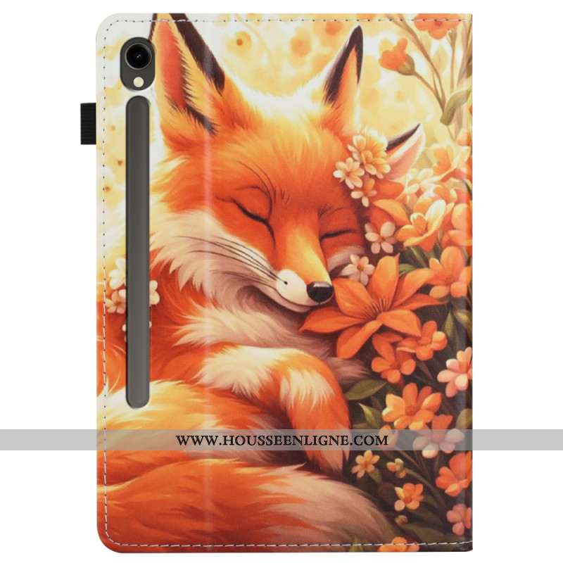 Étui Samsung Galaxy Tab S10 FE / S9 / S9 FE Renard fleuri