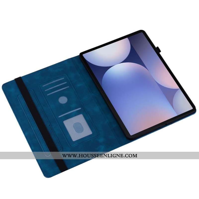 Étui Samsung Galaxy Tab S10 Plus / S9 FE Plus / S9 Plus Effet Daim Coeurs