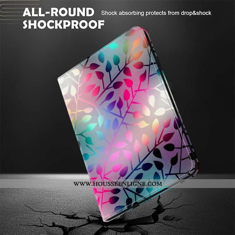 Étui Samsung Galaxy Tab S10 Plus / S9 FE Plus / S9 Plus Feuilles Colorées