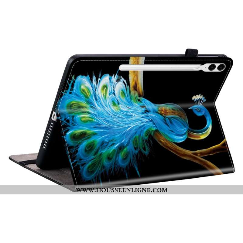 Étui Samsung Galaxy Tab S10 Plus / S9 FE Plus / S9 Plus Motif Paon