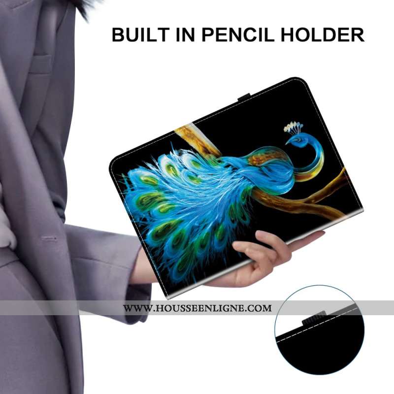 Étui Samsung Galaxy Tab S10 Plus / S9 FE Plus / S9 Plus Motif Paon