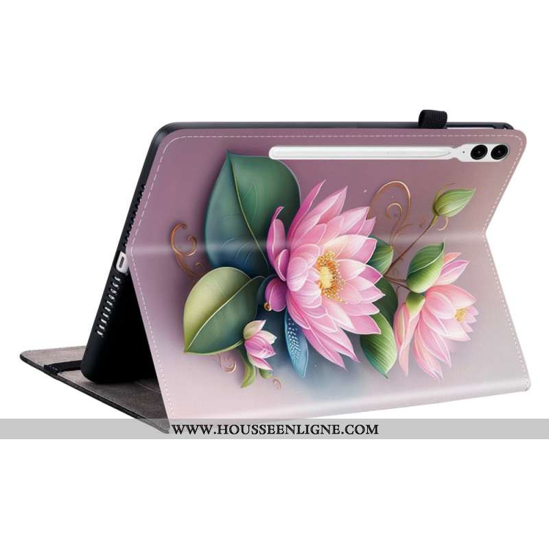 Étui Samsung Galaxy Tab S10 Plus / S9 FE Plus / S9 Plus Nénuphars