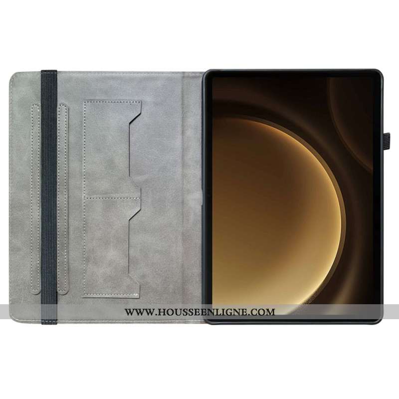 Étui Samsung Galaxy Tab S10 Plus / S9 FE Plus / S9 Plus Pivoine Violette