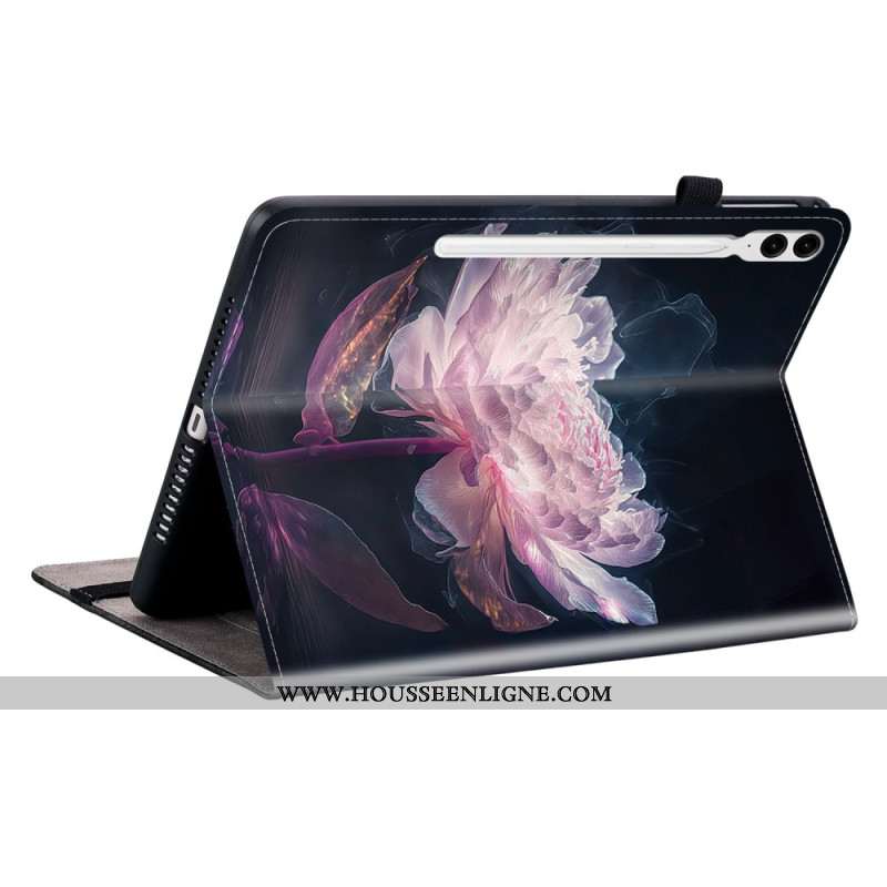 Étui Samsung Galaxy Tab S10 Plus / S9 FE Plus / S9 Plus Pivoine Violette