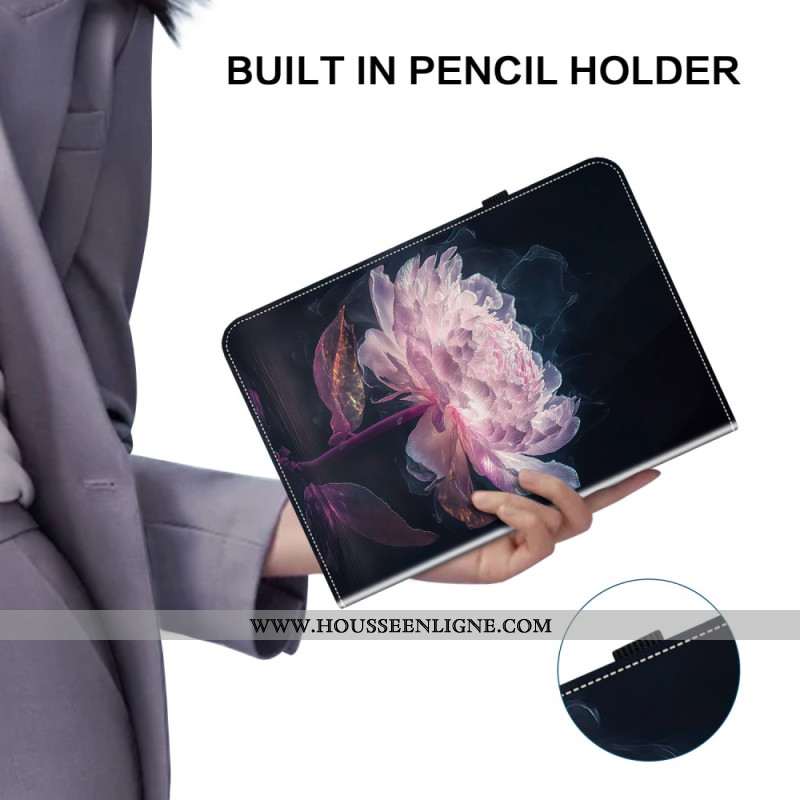 Étui Samsung Galaxy Tab S10 Plus / S9 FE Plus / S9 Plus Pivoine Violette