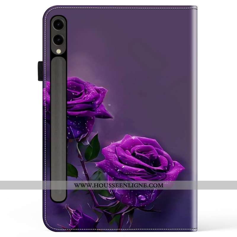 Étui Samsung Galaxy Tab S10 Plus / S9 FE Plus / S9 Plus Roses Violettes